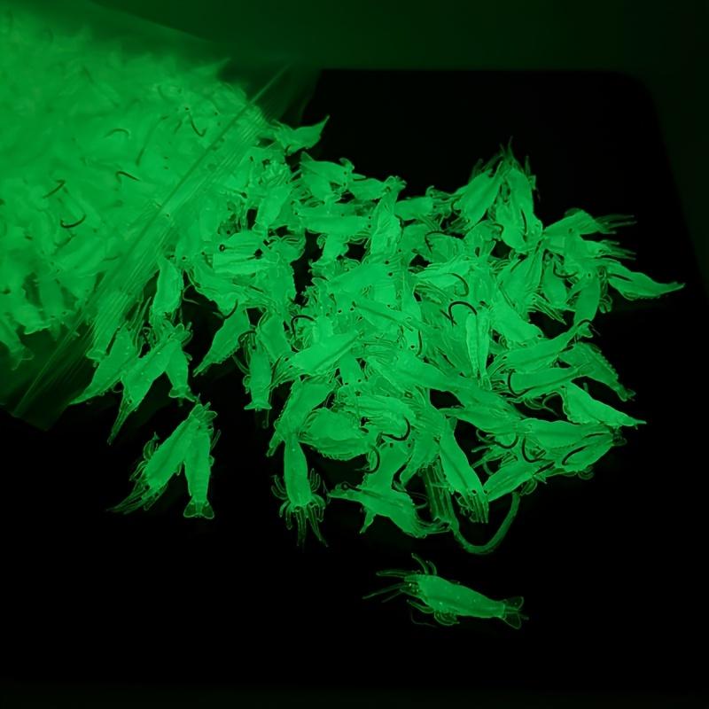 10pcs Glow-in-the-Dark Lure Shrimp with Hooks PVC, No Lead, Ideal for Bass, Catfish, Carp Perfect for Night Fishing, Catfish Lure Glowin Bait