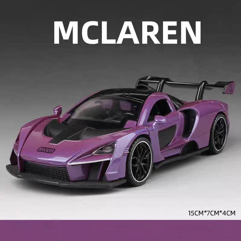 

McLaren Senna Суперкар Симуляция Литой и Игрушечный транспорт Звуки и Свет Инерционная машина 1:32 модели из сплава в подарок на день рождения
