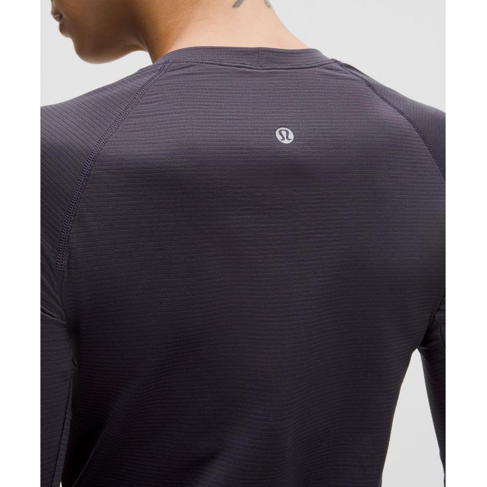 Lululemon Swiftly Tech Long Sleeve Shirt 2.0  Waist Length Spandex Stripe Atmospheric Purple Coal