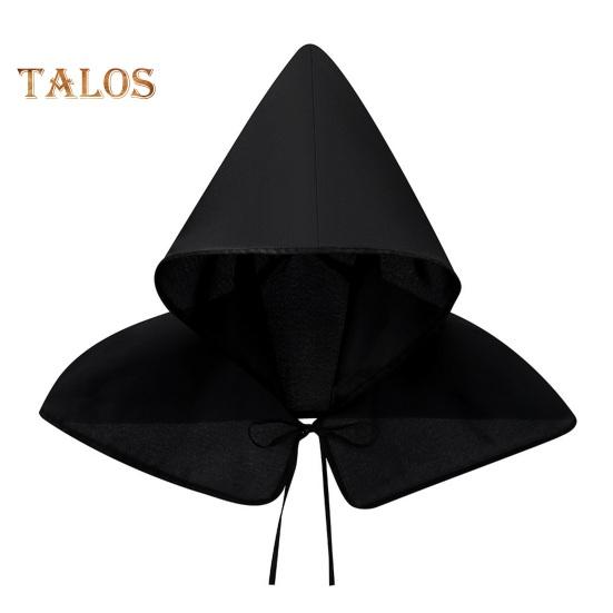 

Шляпа на Хэллоуин в стиле ретро-стимпанк, косплей-шляпа, на шнуровке, шапка-шаль, колдунья, ролевая игра, дом с привидениями, карнавальный костюм для вечеринки чёрный