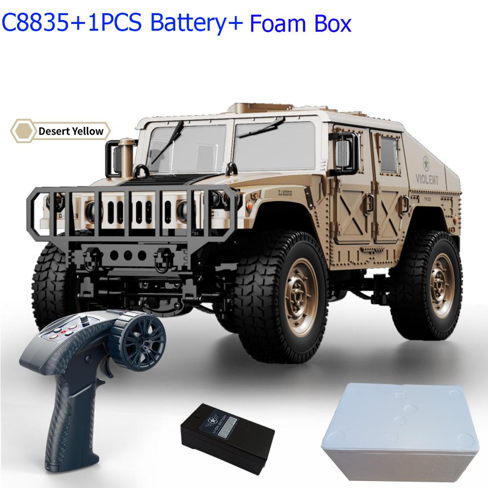 C8835 1:14 RC Car 2.4G Remote Control Car 4WD Off-road Climbing Simulation All-terrain RC Crawler Military Jeep JJRC RC Toys