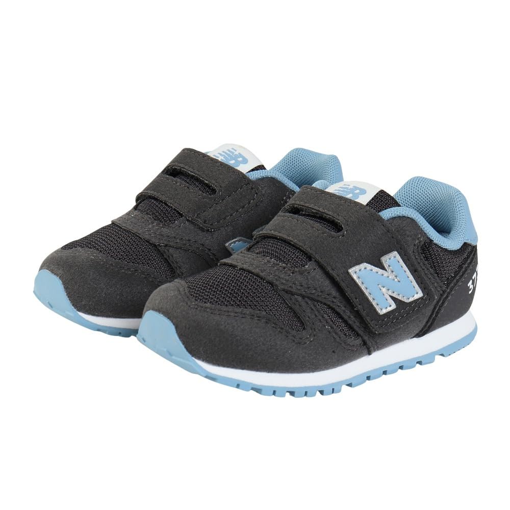 

New Balance IZ373PJ2 Athletic School Strap Baby Size Girls Kids Shoes, Shoes, One-Band Sneakers, Black/Blue, 15.0cm