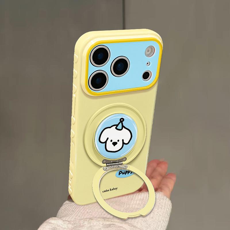 Cute Cartoon Animal for Apple 11promax Mobile Phone Case 11 Rotating Bracket Iphone11 Couple Silicone