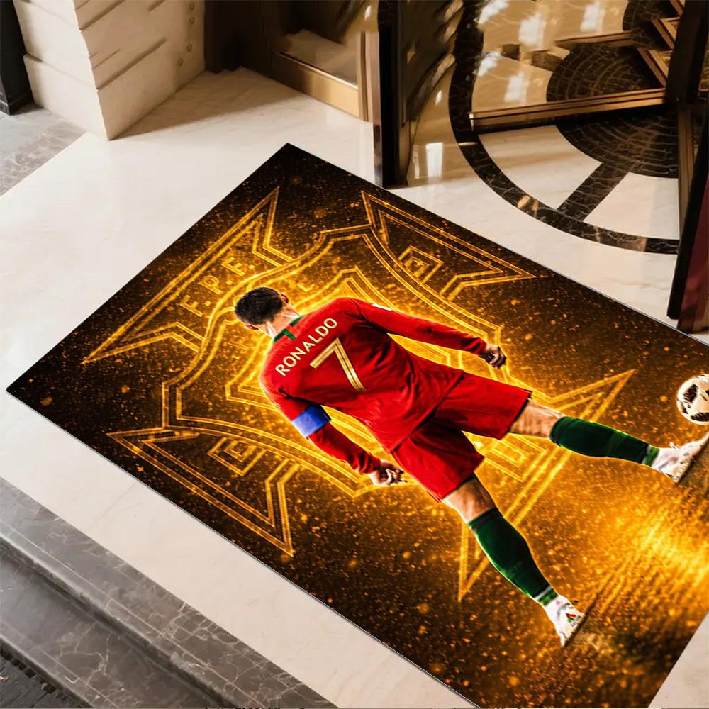 Ronaldo Portugal Trikot Teppich Boden Teppich Büro Teppich Geeignet für Esszimmer Schlafzimmer Dekorieren Zimmer Flur Anti-Rutsch Teppich Büro Heimdekor