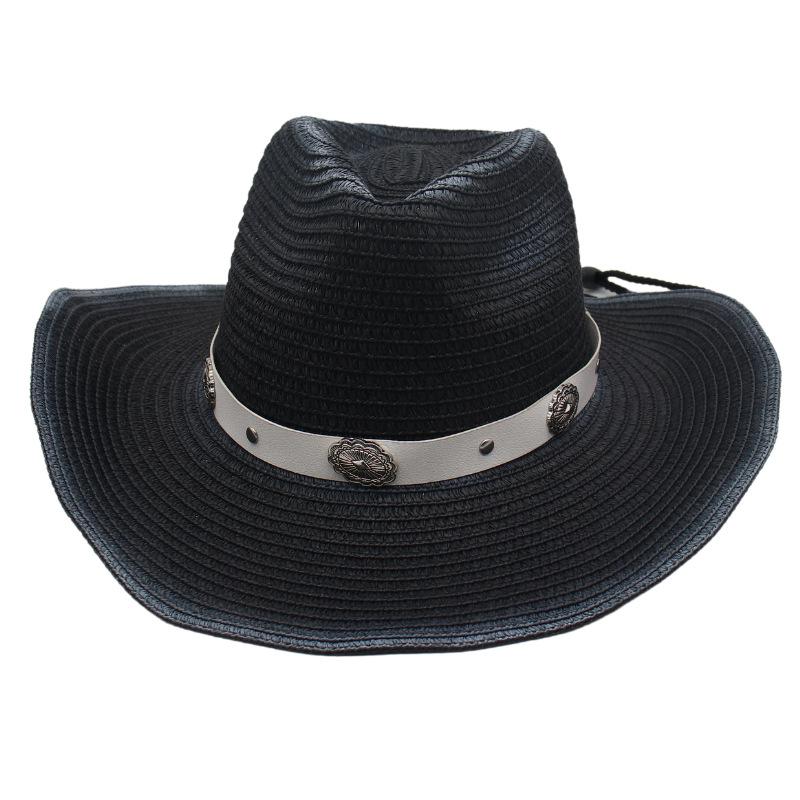 Shade Beach Breathable Sunscreen Hat Cross-Border Warped Edge Panama Straw Hat Cross-Border Korean Version Of Men'S And Women'S Top Hats Jazz Hat