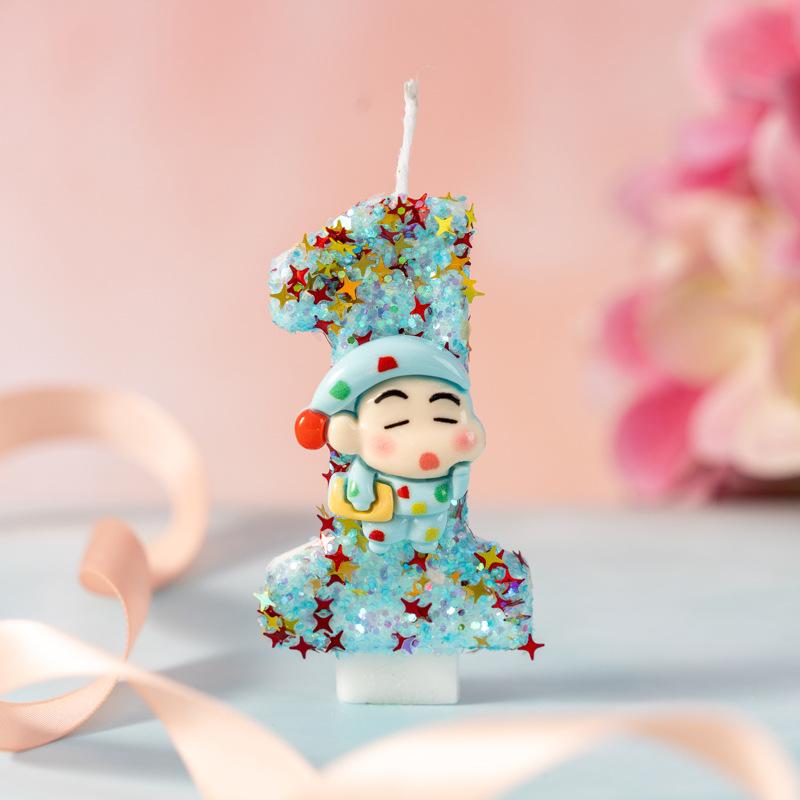 Creative Cute Little New Number Birthday Candle 0-9 Handmade Diy Children's Party Cake Decorations