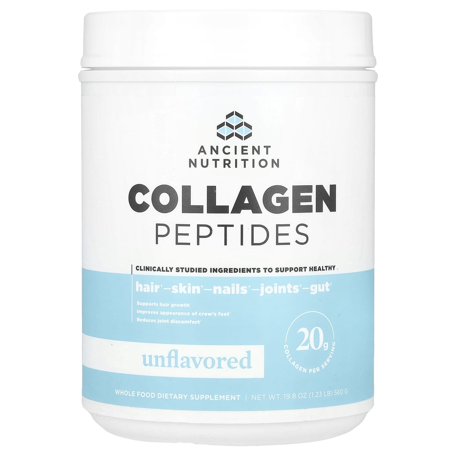 

Collagen Peptides, Unflavored, 560G (1.23Lb)