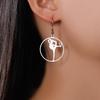 Cazador Gymnast Hoop Earrings for Women Stainless Steel Gymnastics Pendant Drop Earrings Birthday Gift Jewelry 2026 Trendy