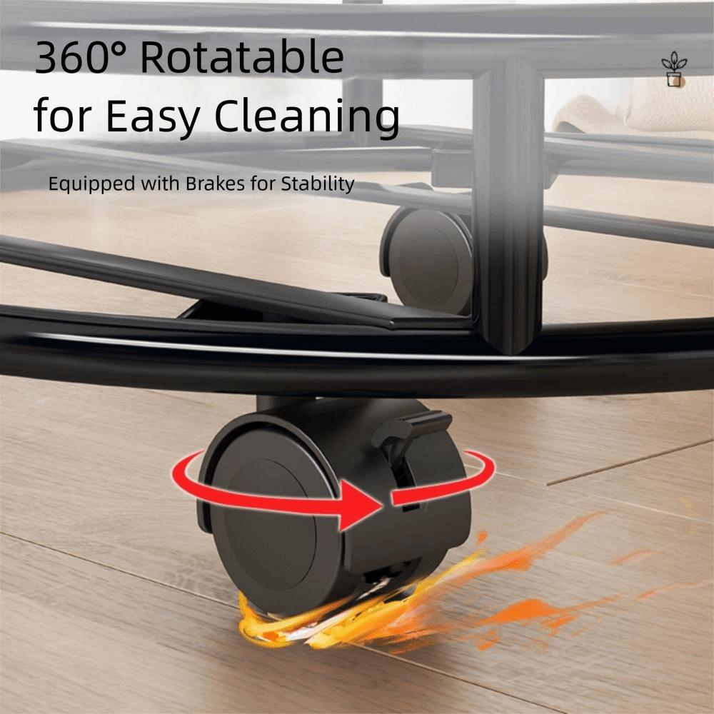 with Wheels Rolling Plant Pot Stand Sturdy Construction Flower Pot Holder  Home Decor