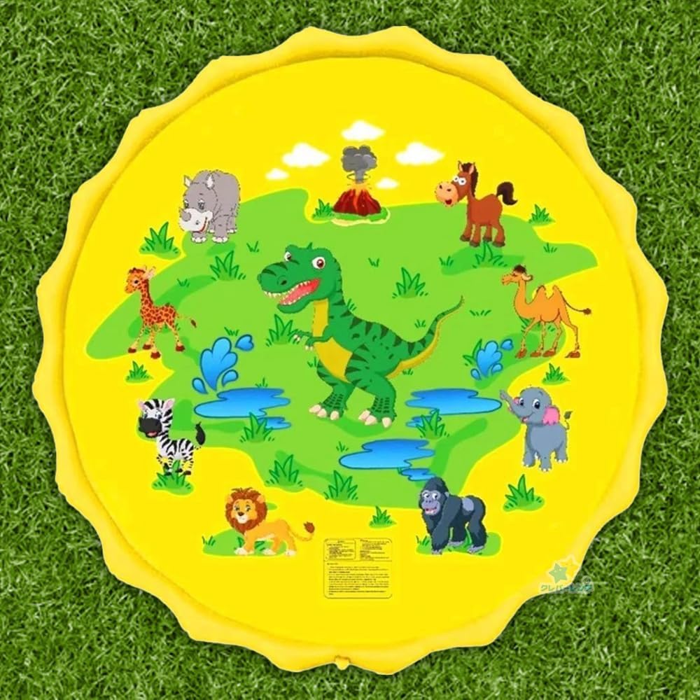 

Большой коврик-фонтан 170 см для игр в бассейне, для детей и домашних животных, для домашнего бассейна, летнего отдыха детей, сада, патио, газона, складной, нескользящий, прочный ПВХ