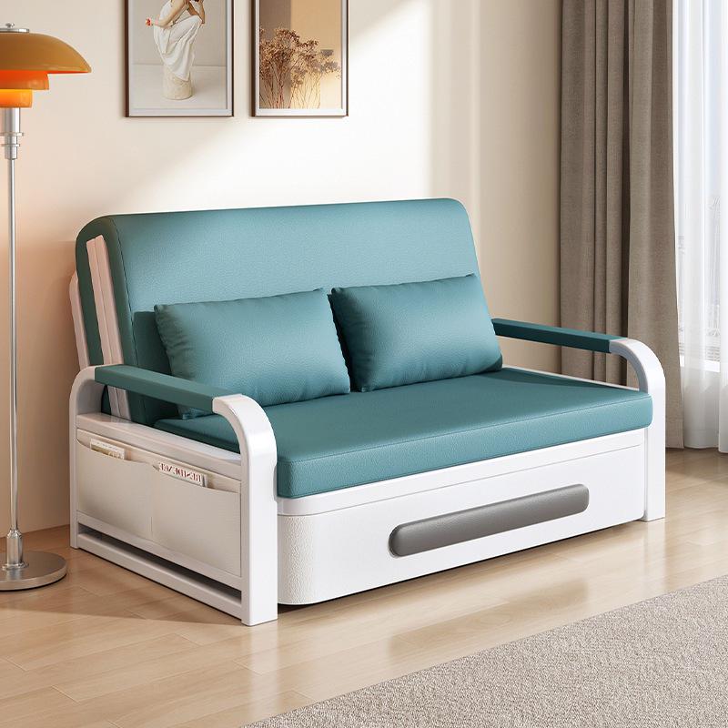 Compact Multifunctional Folding Sofa Bed with Storage and Scratch-Resistant Leather for Small Apartments