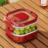 Fruit Storage Box Leak-Proof Sealed Multi-layer Food Container with Partition And Top Storage Portable Lunchbox for Kitchen Outdoor Camping