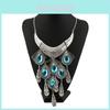 Vintage Style Drop Necklace With Gemstone Accents For Fashion Enthusiasts