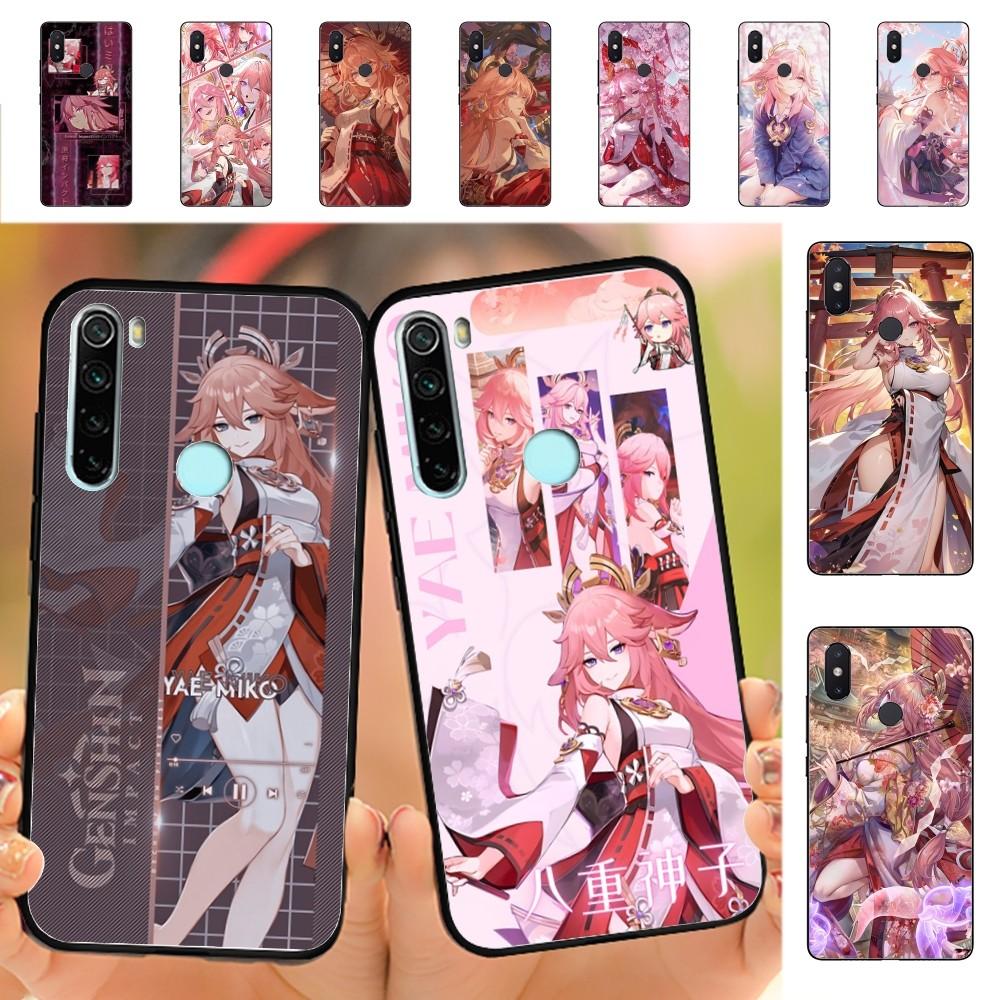 Genshin Impact Yae Miko Phone Case For Redmi Note 4 X 5 A 6 7 8 T 9 9S 10 11 11S 11Epro Poco M3 Pro