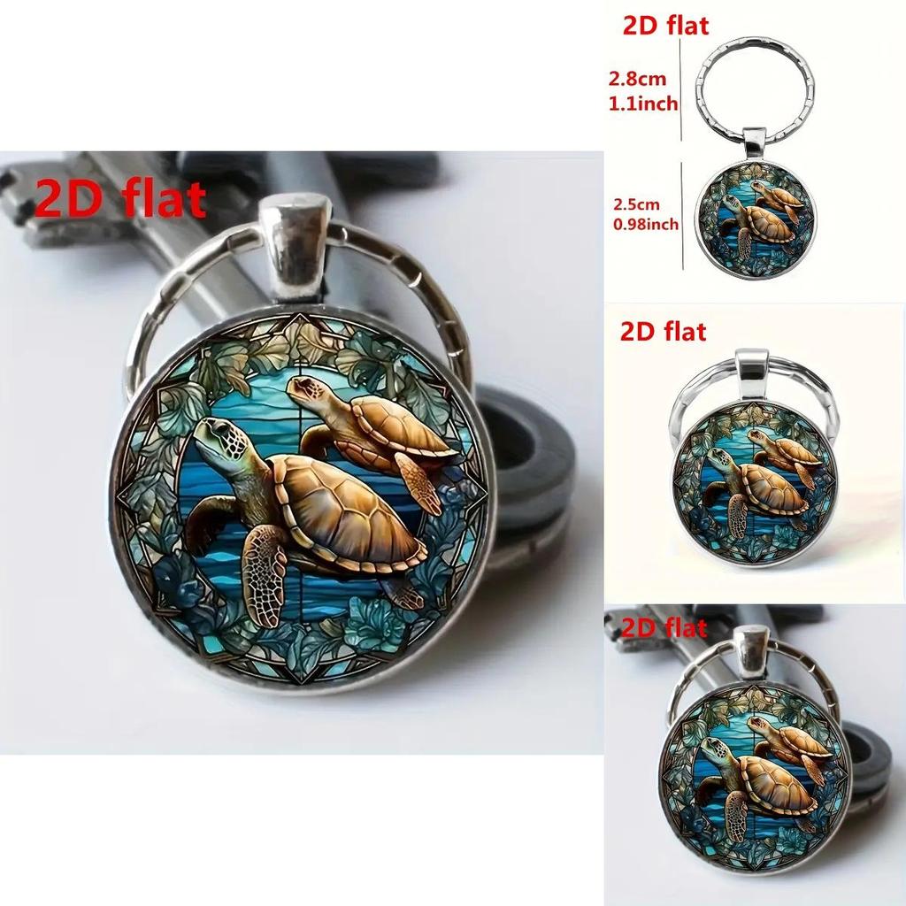 Stylish Alloy Keychain Featuring Unique Turtle Pattern For Friends And Colleagues