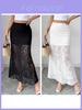 Western Style Y2 Summer Black Lace Slim Fit Long Skirt For Casual And Party Wear