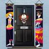 Halloween Ghost Skeleton Couplet 2 Pieces Sign Banner Ornaments Indoor for Day Of The Dead Mexican Outdoor Decor Door Curtain
