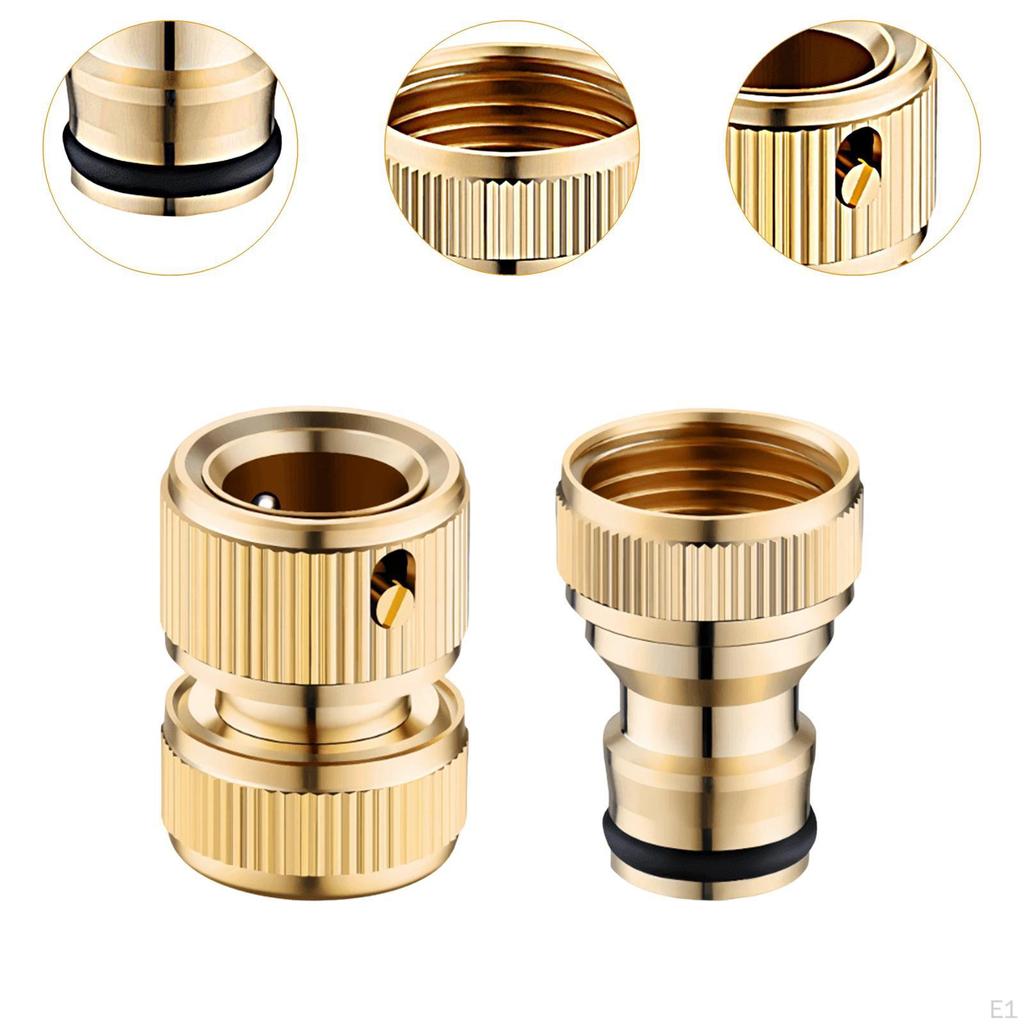 Garden Hose Fitting Male and Female Supplies Spare Parts Sturdy Quick Disconnect Adapter Thread