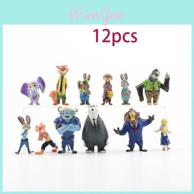 Vibrant 12pcs Zootopia Mini Doll Figures Featuring Judy Hopps And Nick Wilde For Kids