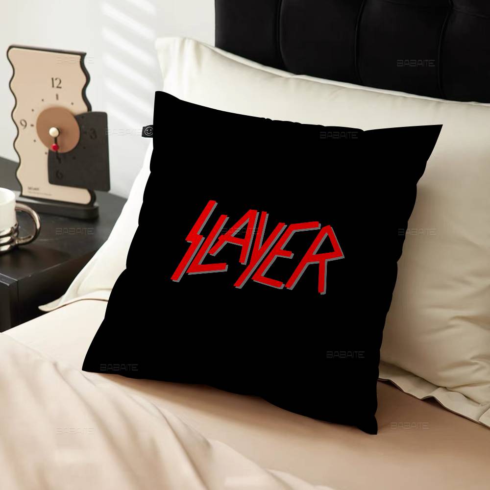 S-Slayer Heavy Metal Band Pillow Cover For Bedroom Room And Living Room Sofa Decorative Cushion Cover