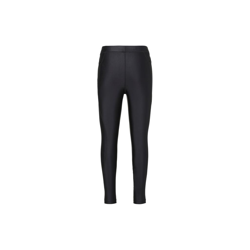 Nike Logo Print Slim Fit Long Workout Pants Women Bottoms Black 890334-010
