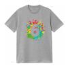 Womens 6Th Birthday T Shirt For Girls Boys 6 Paint Splashes Black 2XL Vintage Washed Graphic Comfortable Unisex Stretched