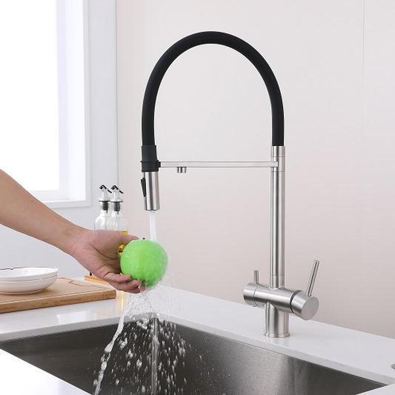 TLXT Gun Grey Magnetic Wall-Mounted Hot & Cold Purified Water Faucet