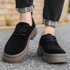 Autumn retro lace-up shoes heightened British style low-top platform shoes