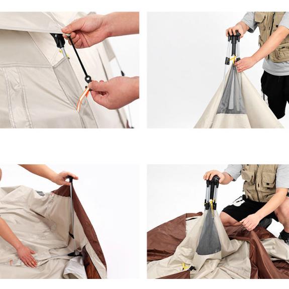 WTEMPO Αδιάβροχες αντηλιακές φορητές εξωτερικές πτυσσόμενες σκηνές κάμπινγκ Πλήρως αυτόματες σκηνές γρήγορου ανοίγματος Τέντες ταξιδιού αυτοοδήγησης 2-3 ατόμων