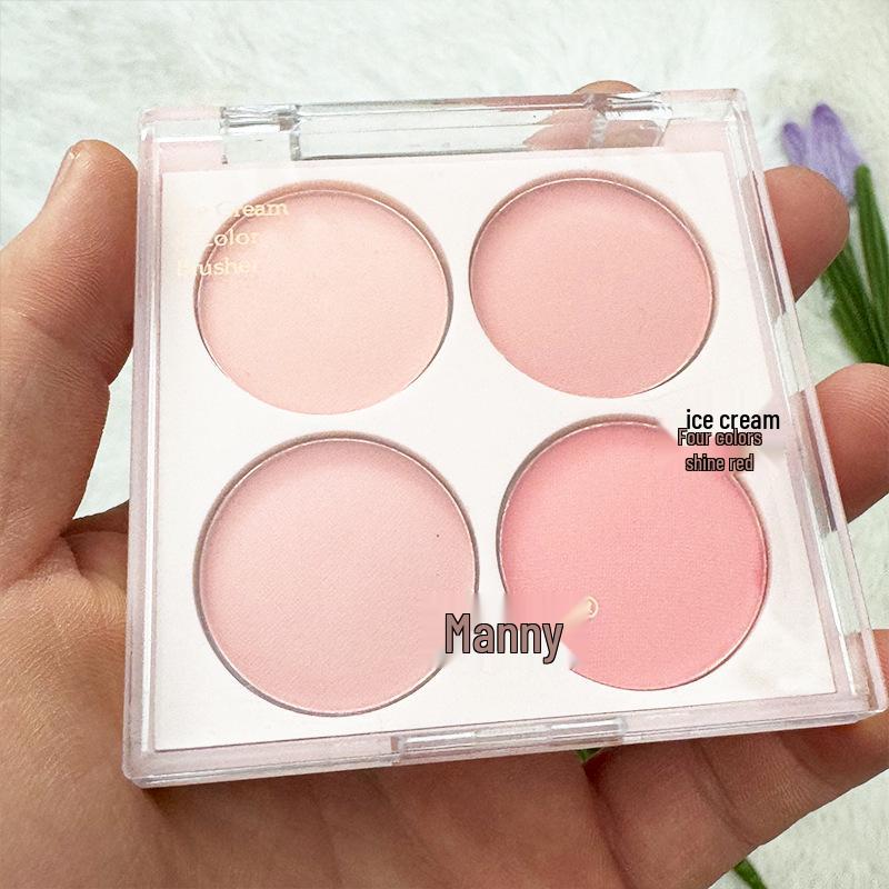Mandooni Summer Blush Palette: vibrant, easy-apply, brightening four-color rouge for natural contouring.