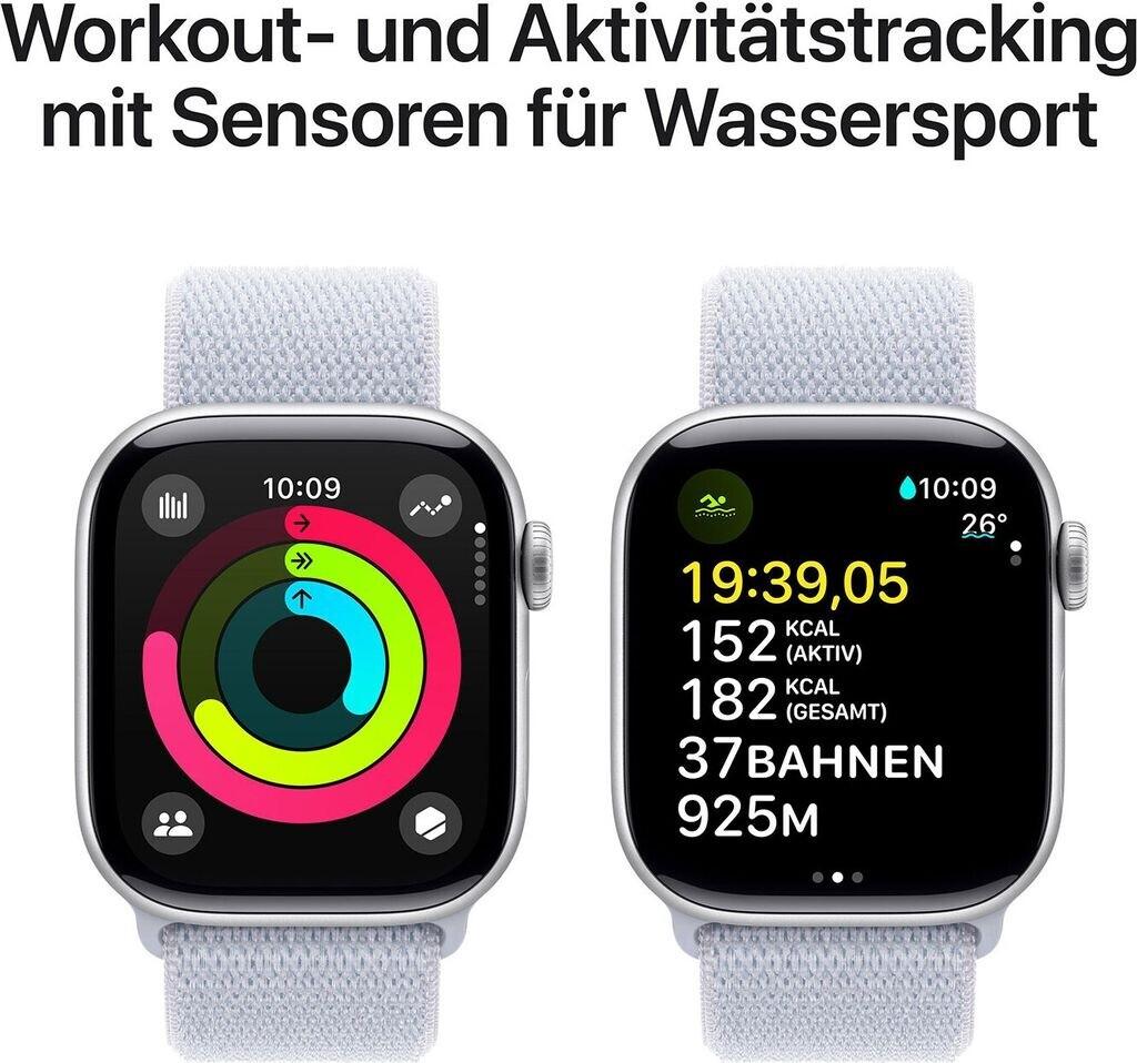 Apple Watch Series 10 4G 46mm Aluminium Silber Sport Loop Blaue Wolke