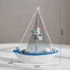 1pc Mini Marine Nautical Ship Sailing Boat Wood Crafts Ornaments Party Room Home Decoration