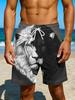 Sommer Strandstil 3D Printet Løse Plus Size Hurtigtørrende Shorts