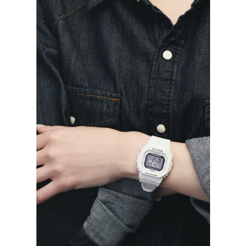 Casio Baby-G Radio-Controlled Solar Watch, Super Illuminator Type (High-Brightness LED Light), BGD-5000U-7JF, Women's, White