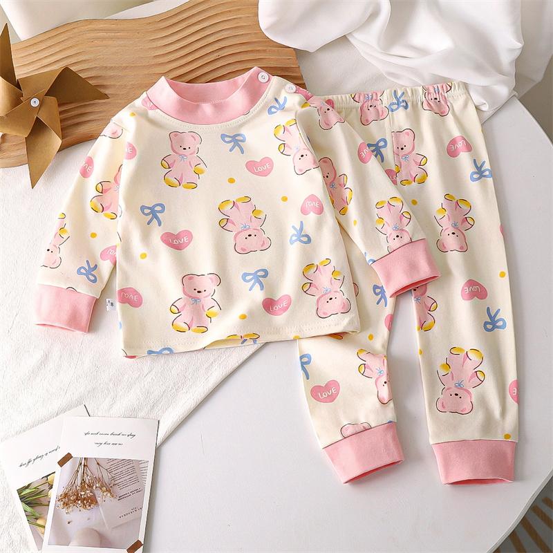 Children's Autumn And Winter Long Sleeved Pure Cotton Thermal Underwear Set