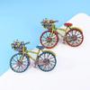 Crystal Rhinestone Bicycles Brooch Pin for Women Retro Elegant Handmade Blue Brooches Pins Classic Fashion Jewelry Accessories
