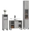 VidaXL Ensemble de meubles de salle de bain 3 pcs Sonoma gris 3190313