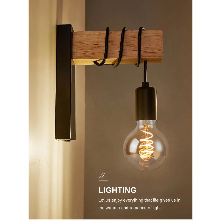 LED Wall light Sconces Fixtures 110V/220V E27 Iron Retro LED Wall Lamps Indoor Lamp Kitchen Bedside Living Room Bedside Lamp