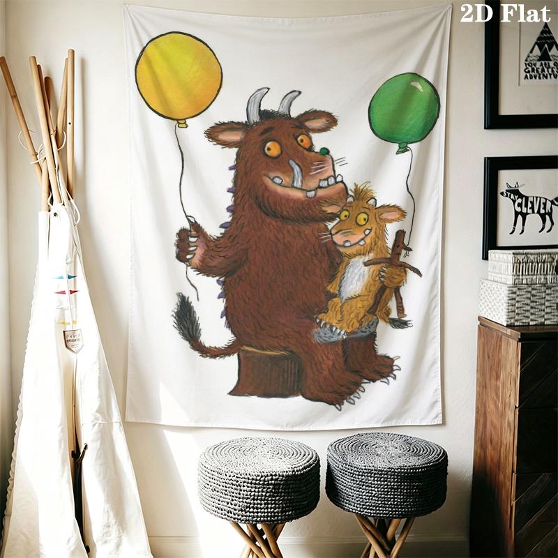 Gruffalo Nástěnná tapiserie Estetické závěsné na zeď Tištěná látková přikrývka Dekorativní tapiserie do ložnice obývacího pokoje Domácí dekorace