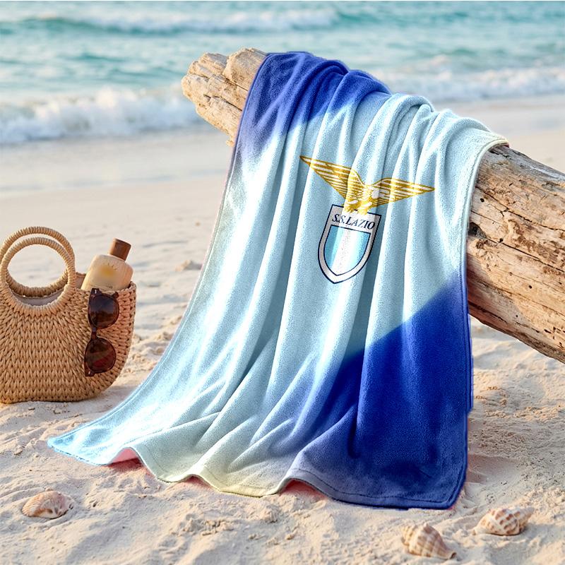 Lazio FC Print Microfiber Beach Towel Quick Dry Absorbent Large Towel For Beach Swimming Travel