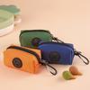 1pc Canvas Dog Poop Bag Holder, Outdoor Pet Waste Bag Dispenser with Carabiner Clip, Animal Waste Collection Pouch