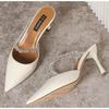 Fashion New Style Women's Stylish Sexy Party Comfortable Women's Shoes Pointy Back Empty Diamond Chain Thin Heels High Heels Sandals