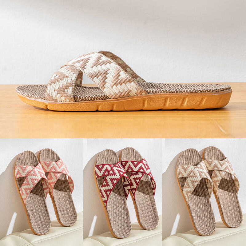 

Morgue EVA Sole Beach Linen Slippers pink
