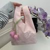 Bow Flower Pendant Wrist Bag Chinese Style Gift Pouch Washable Embroidery Hanfu Handbag  Women