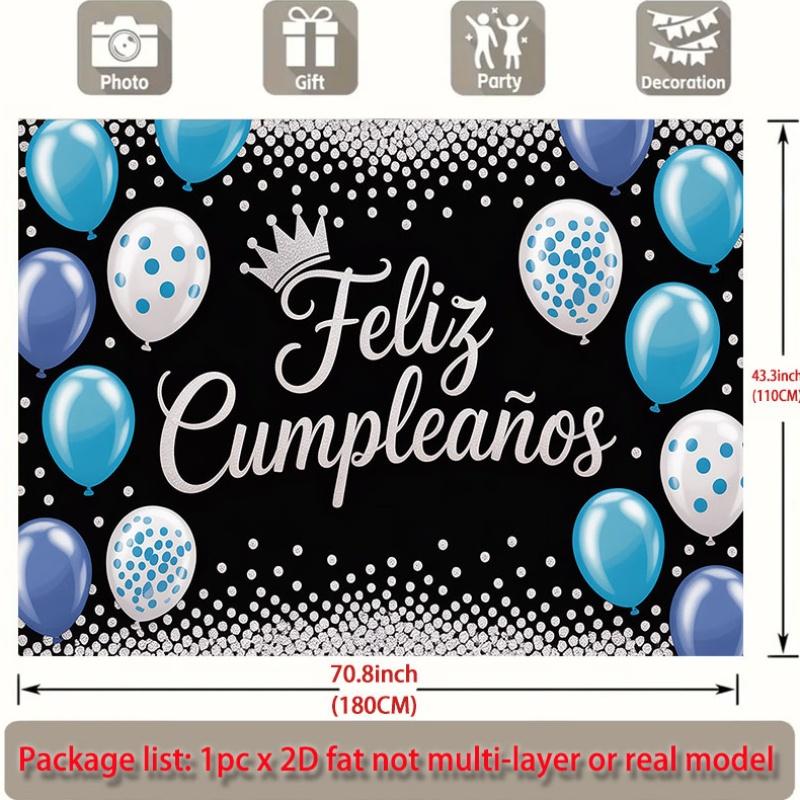 Party Backdrop Flat Feliz Cumpleaos Events Wedding Coming Ceremony Four Season Photo Booth Decor Front Door Decor Planners