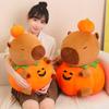 Creative Pumpkin Capybara Doll Plush Toy Cute Capybara Doll Children Soothing Doll Halloween Gift