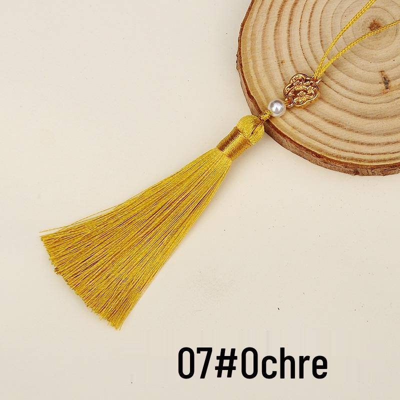 8cm Goldene Hohl-Pflaumenblüten-Quaste Lesezeichen & Zubehör-Anhänger