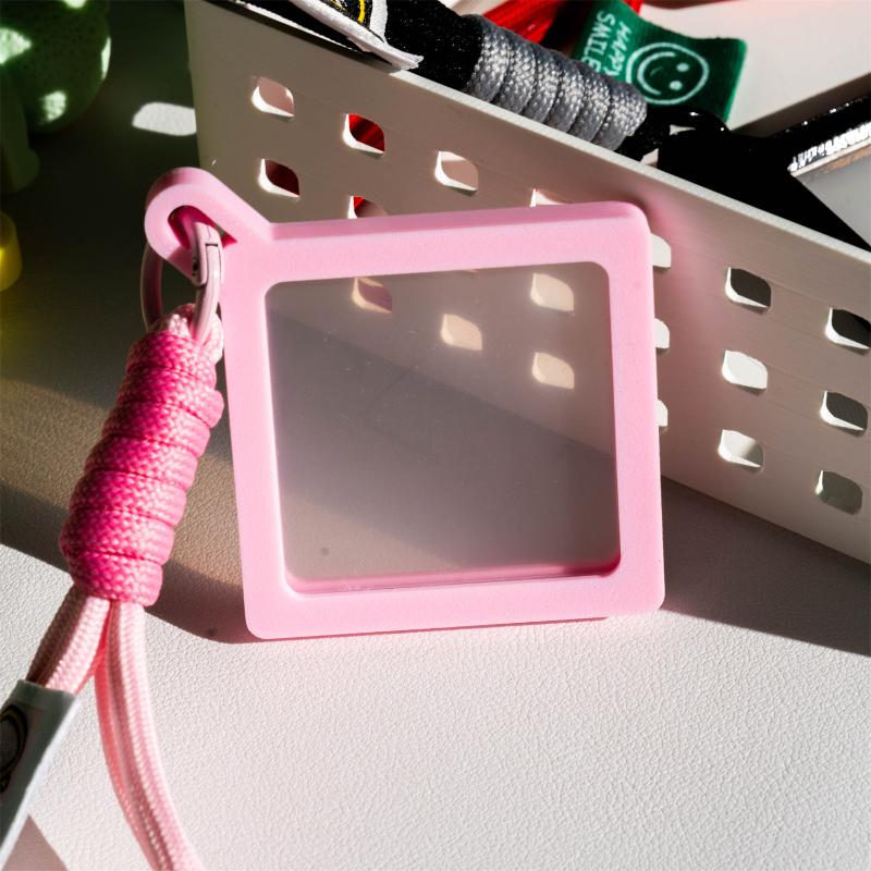 Blank Photo Frame Keychain Candy-Colored Photo Frame Keyring Insert Photo Split Key Pendant Diy Key Holder