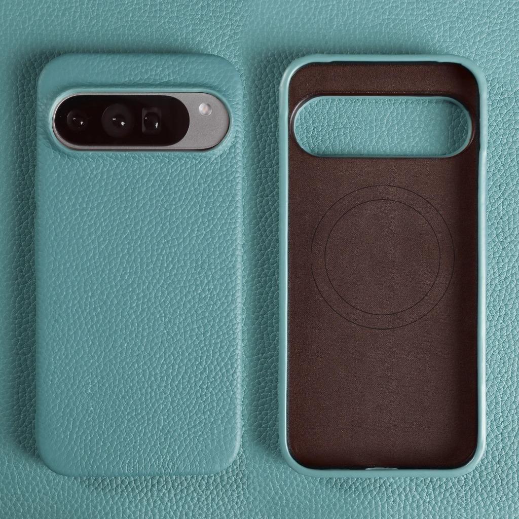 17 Colors Genuine Leather Magnetic Charging Case For Google Pixel 9 10 Pro XL 8A 8Pro 7A 7Pro Premium Real Leather Hard Cover