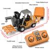 1:64 Forklift Crane Mini Remote Control Variable Speed Alloy Metal Diecast Model RC Car High Simulation Decorative Ornaments Toy